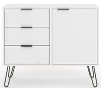 Alaska White 90cm Small Sideboard with Hairpin Legs