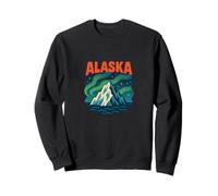 Alaska Wilderness Retro Northern Adventure Midnight Sun Sweatshirt