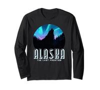 Alaska - Wolf The Last Frontier Nature Souvenir Gift Long Sleeve T-Shirt