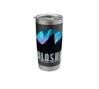 Alaska - Wolf The Last Frontier Nature Souvenir Gift Stainless Steel Insulated Tumbler