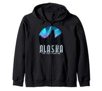 Alaska - Wolf The Last Frontier Nature Souvenir Gift Zip Hoodie