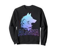 Alaska Wolf The Last Frontier Vintage Souvenir Sweatshirt