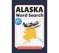 Alaska Word Search Puzzle Book: Word Searches with Easy to Read Print about Alaska Adventure, Animals, Geography and More | 6x9 inches, 110 pages | ... Gift for Vacations, Holidays and Leisure Time
