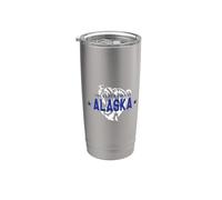 Alaskan Bear Alaska The Last Frontier Vintage Retro Stainless Steel Insulated Tumbler