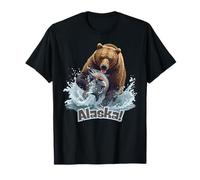 Alaskan Bear Catching Salmon River Alaska Souvenir T-Shirt