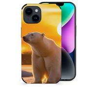 Alaskan Bears in Sunset Printed Phone Case Slim Cute Microfiber Cellphone Protective Cover Unisex Compatible with iPhone 14/14 Plus/14 Pro/14 Pro Max