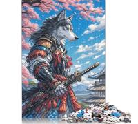 Alaskan Dog Samurai 500 Piece Jigsaw Puzzle Family Fun Jigsaws for Adults And Challenging Game,stress Relief Games And Unique Gifts 500pcs (52x38cm)