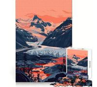Alaskan Glacier Nature Art for Adults 1000 Piece Jigsaw Puzzle Logic Ability Quiet Enjoyment Secure Join Great Gift (38X26CM)