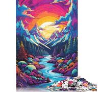 Alaskan_Glaciers Puzzle Family Fun 100% Recycled Cardboard Jigsaw Puzzle for Kids And Adults Age 12 Years Up 1000pcs (75x50cm)
