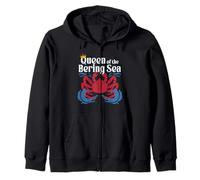 Alaskan King Crab Fisherman Queen Of The Bering Sea Zip Hoodie