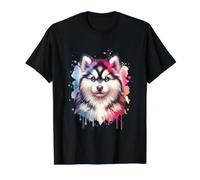 Alaskan Klee Kai Dog Artwork Value Graphic T-Shirt, Men, Black, S