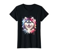 Alaskan Klee Kai Dog Artwork Value Graphic T-Shirt, Women, Black, XS