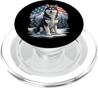 Alaskan Klee Kai Dog Owner American Pride PopSockets PopGrip for MagSafe