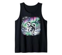 Alaskan Klee Kai Dog Owner Under Aurora Tank Top