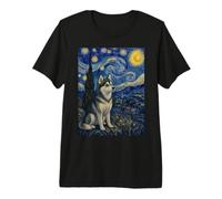 Alaskan Klee Kai Dog Starry Night Premium T-Shirt