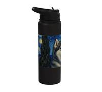 Alaskan Klee Kai Dog Starry Night Stainless Steel Insulated Water Bottle