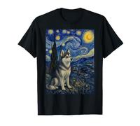 Alaskan Klee Kai Dog Starry Night T-Shirt