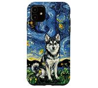 Alaskan Klee Kai Starry Night Cute Dog Lover Artwork Case for iPhone 11