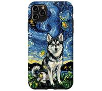 Alaskan Klee Kai Starry Night Cute Dog Lover Artwork Case for iPhone 11 Pro Max