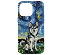 Alaskan Klee Kai Starry Night Cute Dog Lover Artwork Case for iPhone 14 Pro Max