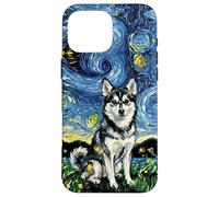 Alaskan Klee Kai Starry Night Cute Dog Lover Artwork Case for iPhone 16 Pro Max