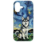 Alaskan Klee Kai Starry Night Cute Dog Lover Artwork Case for iPhone 17