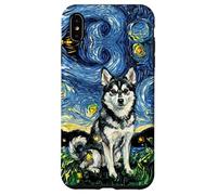 Alaskan Klee Kai Starry Night Cute Dog Lover Artwork Case for iPhone XS Max