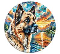 Alaskan Klee KaiJigsaw Puzzles 1000 Piece for Adults Round SpectacularCreative Challenge Family Decorations1000pcs (67.5x67.5cm)