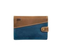 Alaskan MAKER - Compact XL Wallet - Full Grain Leather & Cotton - 10 Cards, Banknotes & Coins - RFID Anti-Piracy Protection - Magnetic Compartment - Pull-Out System, Fjord, L8.5cm x H12cm, Modern