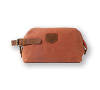 Alaskan MAKER - K2 Waxed Canvas Toiletry Bag - 2.5L - Wide opening with headband - 100% waterproof lining - Storage pockets - Adjustable leather handle - Convenient size for travel, terracotta