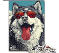 Alaskan Malamute 1000 Piece Jigsaw Puzzles for Teenagers, Stress Reliever Difficult Challenge for Home Decoration for 14+ (50x75cm)