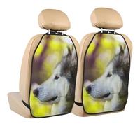 Alaskan Malamute Bokeh Pets Dogs Cute,2 Pack Car Seat Kick Mats Back Seat Protector Durable Back Seat Organiser