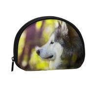 Alaskan Malamute Bokeh Pets Dogs CuteSmall Makeup Sanitary Napkin Storage Bag,Women's Cosmetic Coin Purse