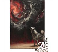 Alaskan Malamute Dog 1000 Pieces Wooden Puzzles for Adults Jigsaw Puzzles Educational Game Challenge Toy 1000pcs (75x50cm)