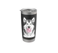 Alaskan Malamute Dog Blowing Bubblegum Sketch Stainless Steel Insulated Tumbler