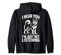 Alaskan Malamute Dog Funny Alaskan Malamute Zip Hoodie