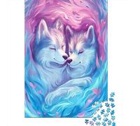 Alaskan Malamute Dog Jigsaw Puzzles Puzzles for Adults Kids. 1000 Pieces Dreamy Hair Impossible Challenge Toy Educational Game Home Decoration for Adults& Kids Age 14 Years Up 1000pcs (75x50cm)