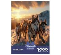 Alaskan Malamute Dog Jigsaw Puzzles Puzzles for Adults Kids. 1000 Pieces Whimsical Challenge Toy Educational Games Home Decoration for Educational Games Gifts 70x50cm/1000pcs