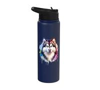 Alaskan Malamute Dog Working Group Artwork Stainless Steel Insulated Water Bottle