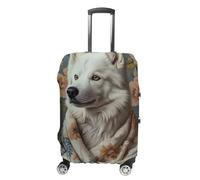 Alaskan Malamute in Bathrobe Poster_ Dog Poster_ Alaskan Malamute Bathroom Print_ Dog Wall Art_ Husky Portrait_ Pet_ Dog Bathroom Poster-1_4Luggage Case CoverL(26-28inch)