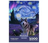 Alaskan Malamute Jigsaw Creative Suitable for Adults And Kids 1000 Piece Cute Pet Puzzles Games Unique Home Decor 70x50cm