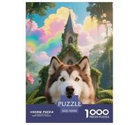 Alaskan Malamute Jigsaw Creative Suitable for Adults And Kids 1000 Pieces Cute Pet Fun Challenging Unique Home Decor 70x50cm