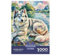 Alaskan Malamute Jigsaw Puzzle 1000 Pieces Jigsaw 38x26cm/1000pcs Toy for Adults And Kids Dog Stress Reliever Family Game DIY Cardboard