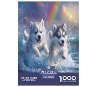 Alaskan Malamute Jigsaw Puzzles Puzzle for Adults Kids. 1000 Pieces Great Gifts Challenge Toy Educational Games Home Decoration for Educational Games Gifts 38x26cm/1000pcs