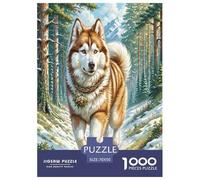 Alaskan Malamute Jigsaw Puzzles Puzzle for Adults Kids. 1000 Pieces Loyal animals Whimsical Challenge Toy Educational Games Home Decoration for Adults& Kids Age 14 Years Up 70x50cm/1000pcs
