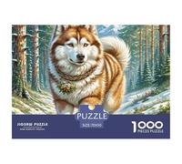 Alaskan Malamute Puzzle 1000 Pieces Challenge High Difficulty Educational Game Suitable for Decompression And Wall Decor Gifts for Adults & Kids Age 12 Years Up 70x50cm/1000pcs