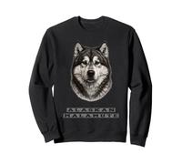 Alaskan Malamute Realistic Dog Portrait for Pet Lovers Sweatshirt