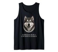 Alaskan Malamute Realistic Dog Portrait for Pet Lovers Tank Top