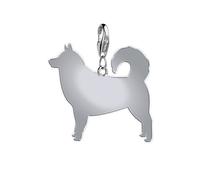 Alaskan Malamute Silhouette Silver Charm