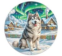 Alaskan Malamute1000 Pieces Round Puzzle AnimalCreative Adults And Kids Difficult Near Impossible1000pcs (67.5x67.5cm)